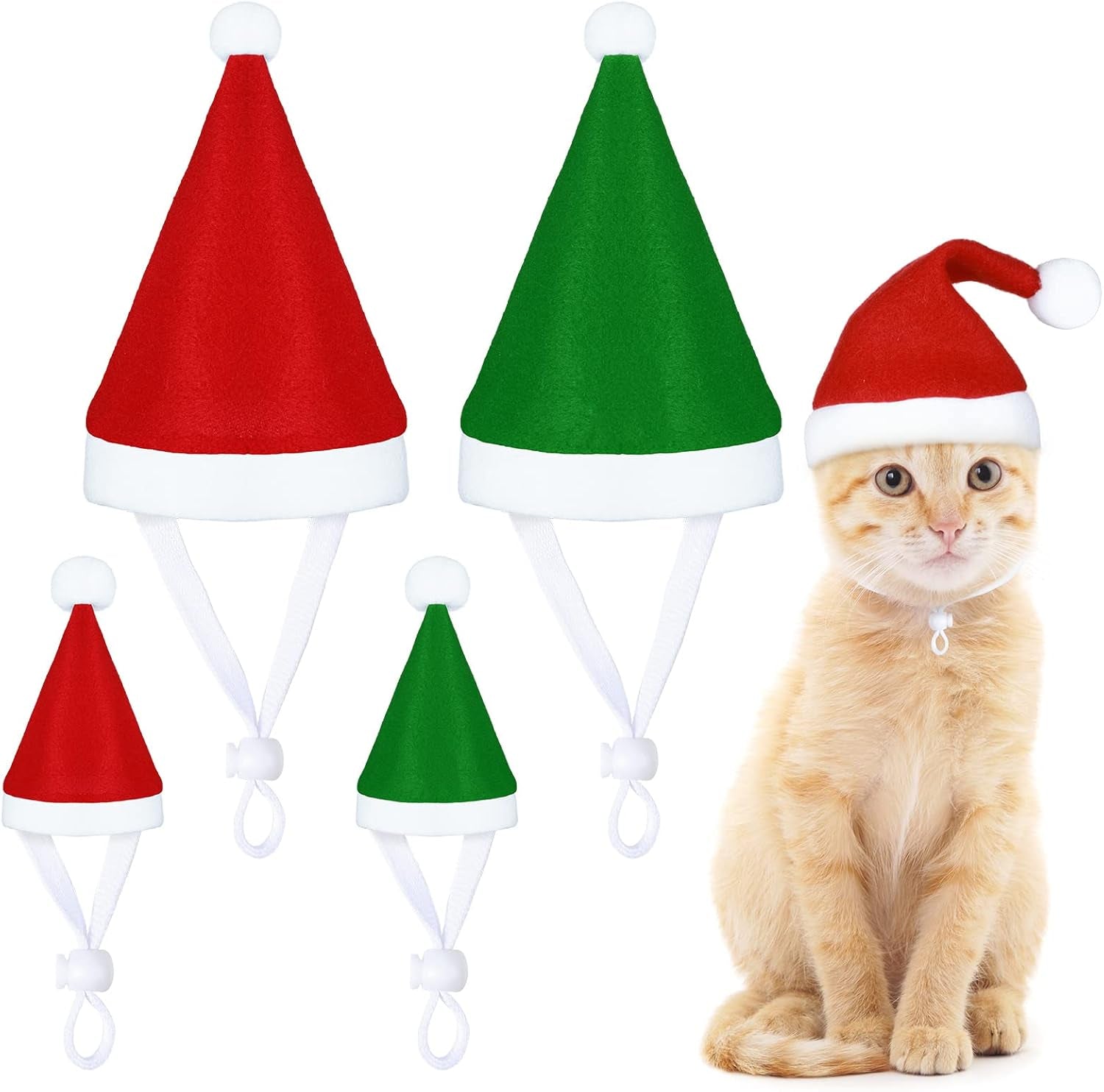 4 Pieces Pet Christmas Hats