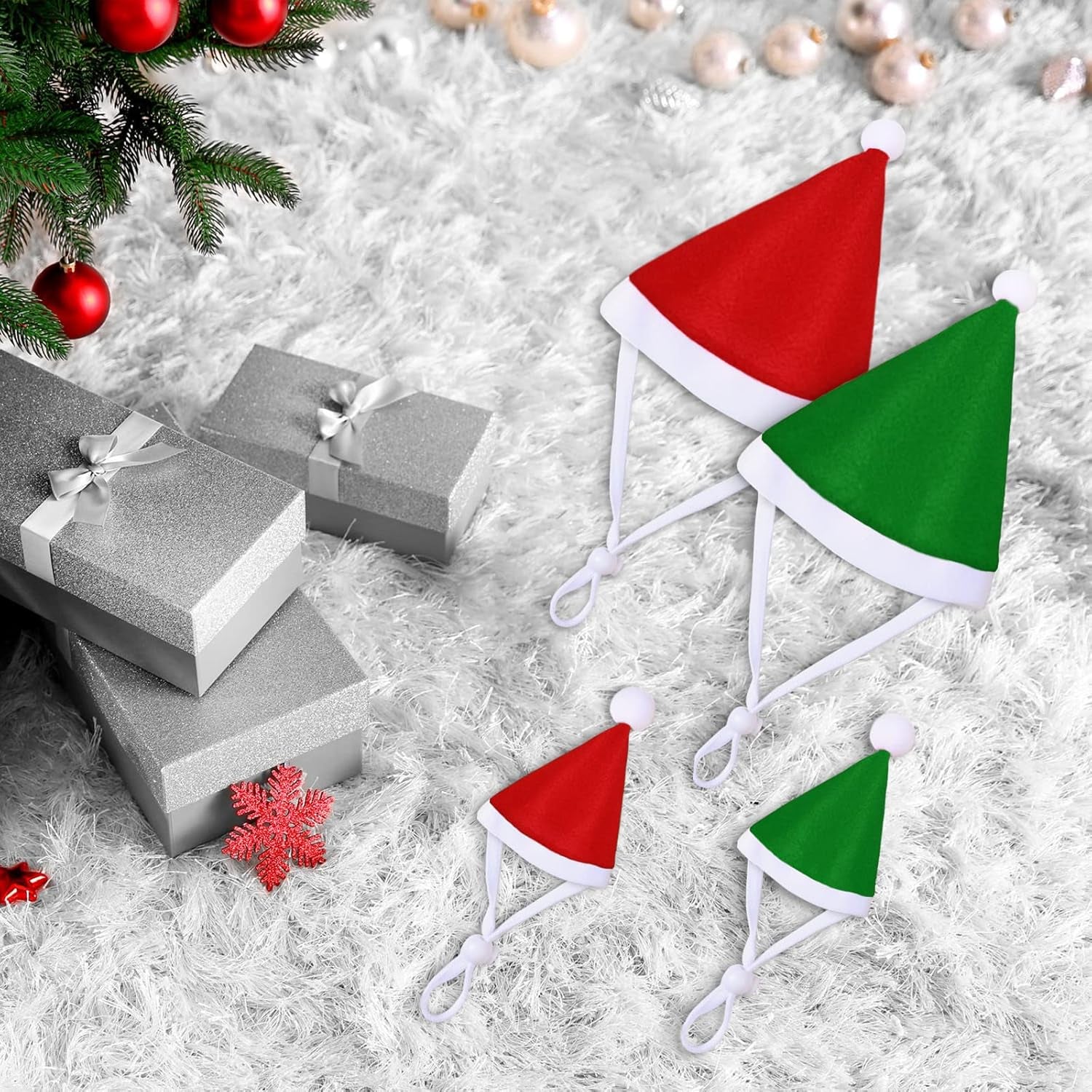 4 Pieces Pet Christmas Hats
